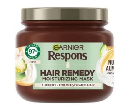 غارنية الترا دوكس ماسك بحليب اللوز المغذي لترطيب وتغذية الشعر الجاف والتالف - 340مل