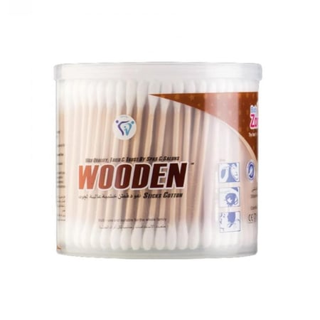 اعواد قطنية اذن 300 عود خشبي من بيبي زون