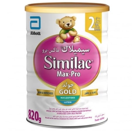سيميلاك حليب أطفال ماكس برو (2) من 6 إلى 12 شهر -  820 جم