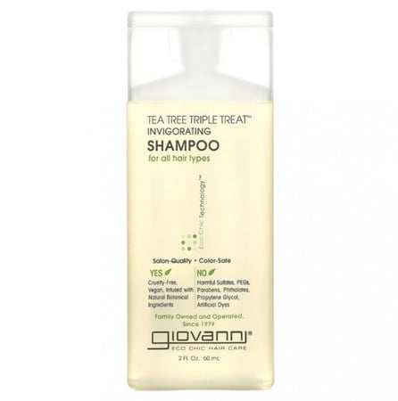 شامبو شجرة الشاي الثلاثي المقوي لجميع أنواع الشعر من جيوفاني - 60مل