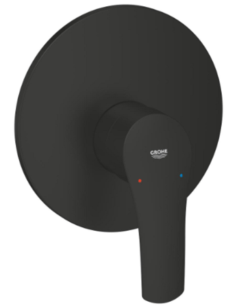 وجه خلاط شاور خط واحد أسود يورو سمارت جروهي / GROHE