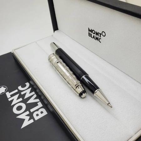 قلم مونت بلانك الموج الازرق غطاء