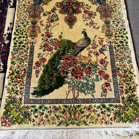 سجادة حرير ايراني | مقاس: 1x1.5 m