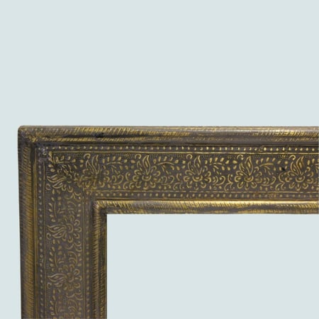 مرايا نحاس مزخرف معتق لون نحاسي