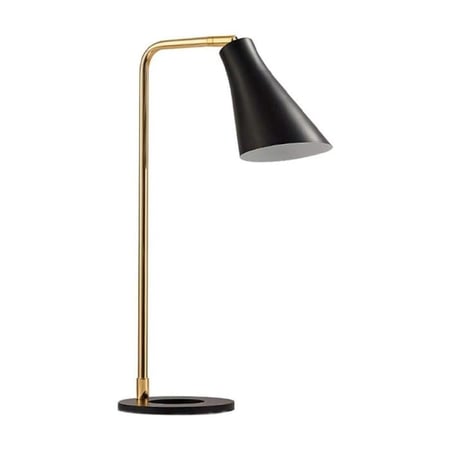 اضاءة ستاند اباجورة مودرن لمس لون ذهبي وأسود