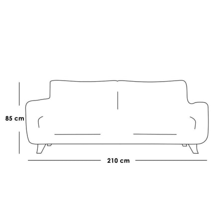 كنبة ثلاث مقاعد بيج