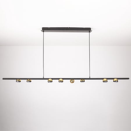 اضاءة سقف معلقة -انارة علاقي طولية 8 عدسات ليد متحركة تصميم عصري وحديث