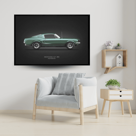 لوحة سيارة موديل MUSTANG GT 390