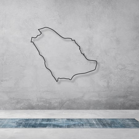 منحوتة خشبية لوحة ديكور نقشة خريطة السعودية - لون بني غامق - اختر اللوحة