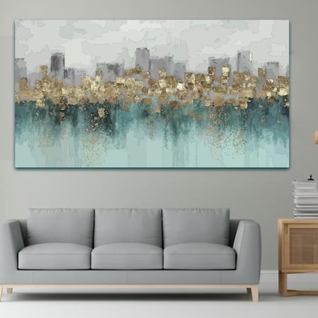 لوحة جدارية كنفاس مطبوعة وديكور فن معاصر