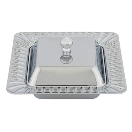 سكرية وتمرية بتصميم مربع من السيف - مقاس وسط - لون كروم