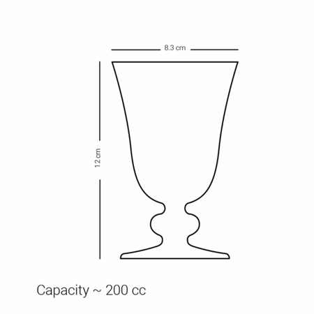 طقم كاسات زجاجية فاخرة بكعب بزخرفة ذهبية من الخط العربي