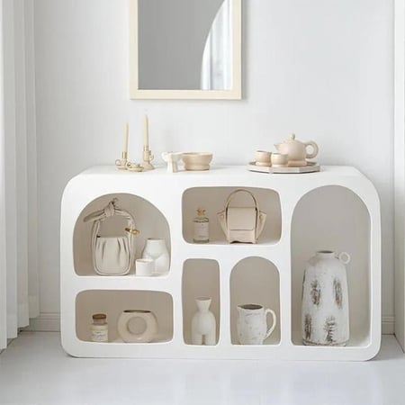 طاولة كونسول ابيض تصميم بوهيمي