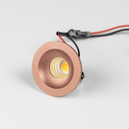 كشاف ليد صغير - 1 بوصة - لون نحاسي