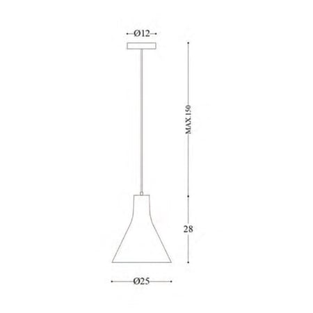 انارة سقف معلقة المنيوم تصميم مودرن - لون اسود