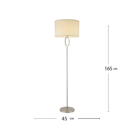 اضاءة ستاند ارضية كلاسيك - لون بيج