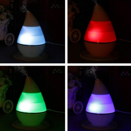 مبخرة إلكترونية مرطبة الجو للعلاج العطري بتأثير ثلاثي الأبعاد يعمل بالموجات فوق الصوتية من دي ال سي - متوفرة بلونين