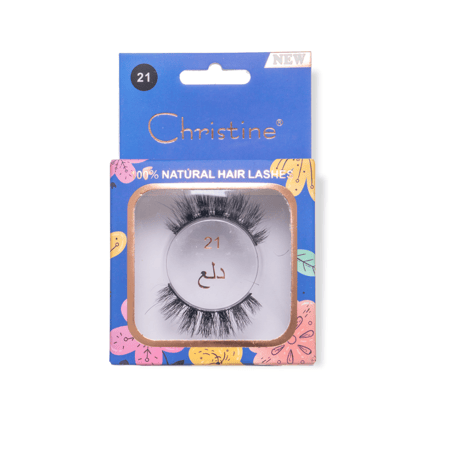 كرستين رموش شعر طبيعي رقم 21 دلع CH-E2115