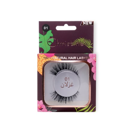 كرستين رموش شعر طبيعي رقم 01 -CH-E2115
