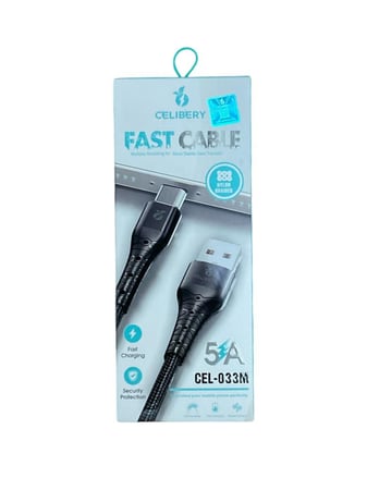 Celibery - كابل شحن ومزامنة بيانات USB إلى مايكرو نايلون مضفر