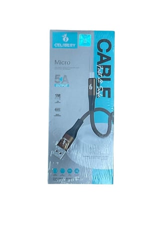 Celibery - كابل شحن ومزامنة بيانات USB إلى مايكرو قماشي