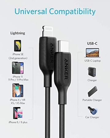 Anker - كابل شحن تايب سي الى ايفون
