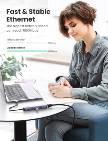 يوجرين - موزع محول يو اس بي سي هب USB C Hub فائق النحافة 5