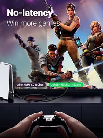 يوجرين كيبل HDMI 2.1 مغطى بالنايلون - 8K