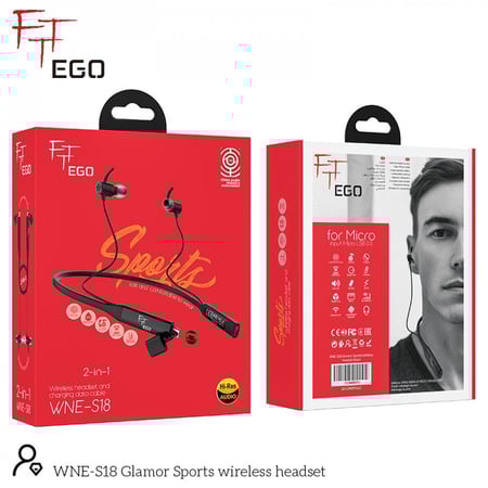 ايغو غلامور سبورتس سماعة أذن لاسلكية حول الرقبة ( اس 18 )