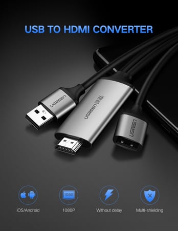 يوجرين - وصلة HDMI عالية الدقة من الجوال إلى الشاشة