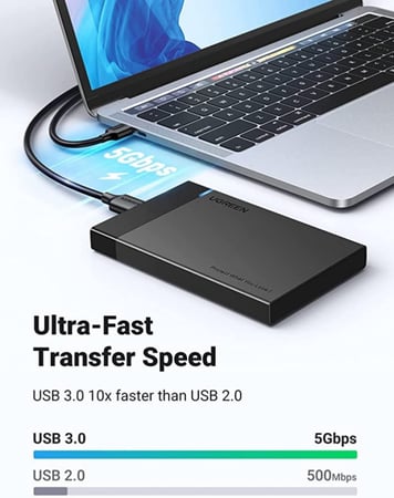 يوجرين حاوية محرك الأقراص الصلبة USB 3.0 إلى SATA III