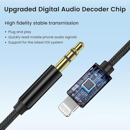 Celibery - كابل صوت 3.5 مم إلى آيفون - 1 متر