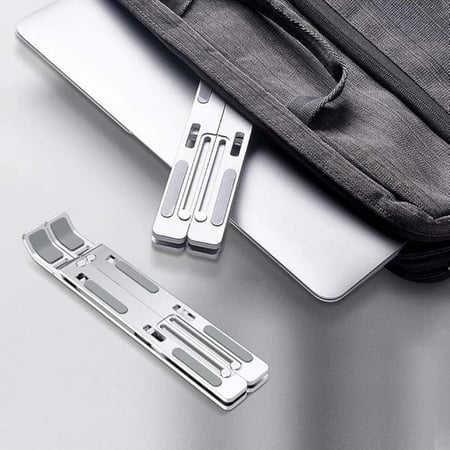 حامل لابتوب قابل للتعديل إلى 7 زوايا - فضي