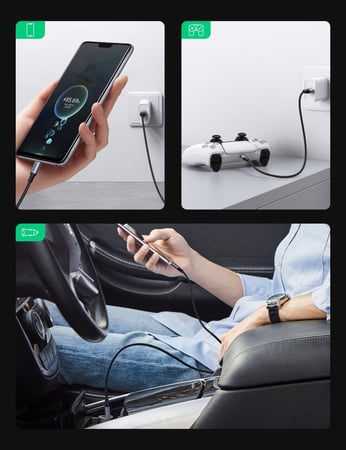 يوجرين  - سلك شحن سريع USB-A 2.0 الى تايب سي