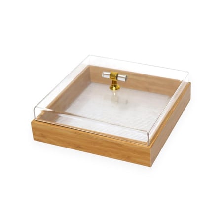 صندوق خشب بغطاء أكرلك