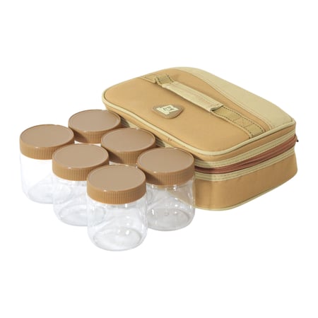 طقم شنطة بهارات مع 6 علب