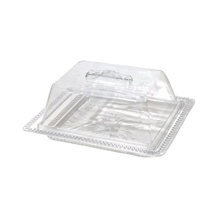 صحن بلاستيك بغطى كبير 38*29*15سم