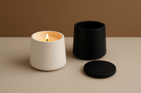 وعاء جبسي بغطاء