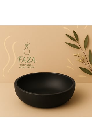 وعاء دائري لصب الشموع مصنوع من الجبس