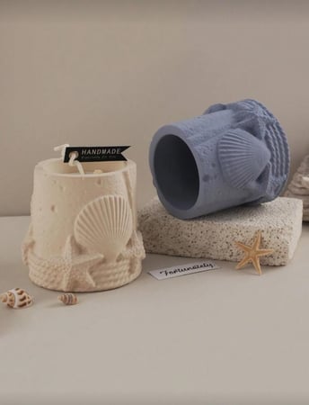 وعاء تصميم صدفه ونجمة البحر