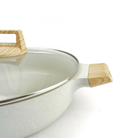 قدر جرانيت بمقابض من البكلايت الفاخر المقاوم للحرارة متوفرة بعدة مقاسات