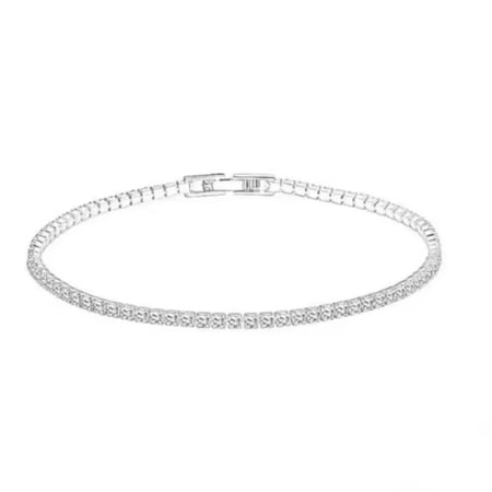 Silver tennis bracelets