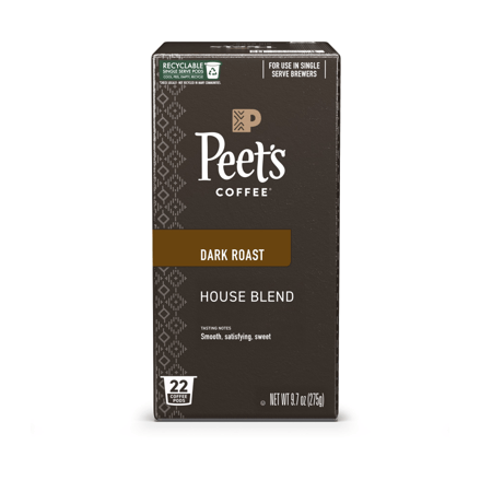 كبسولات قهوة داكنة هاوس بليند من بيتس | 22 كبسولة