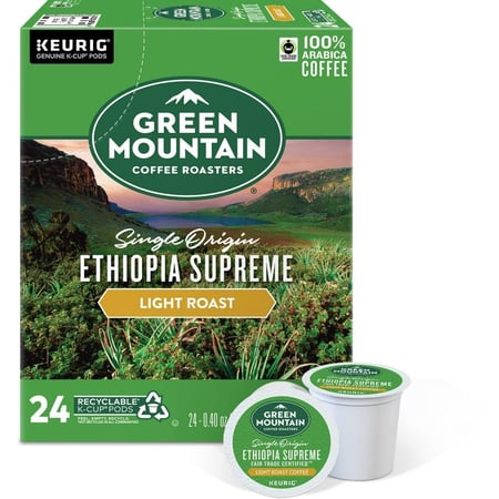 كبسولات قهوة سوبريم اثيوبية من قرين ماونتن | 24 كبسولة