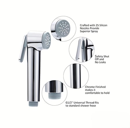 شطاف حمام كامل لون كروم ماركة AUSHEN