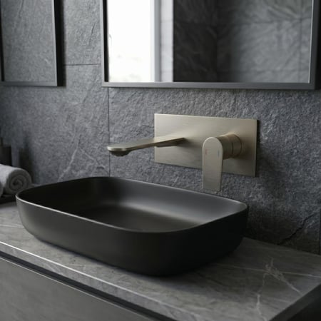 خلاط مغسله مخفي نيكل مربع