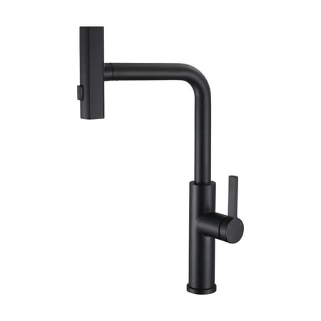 خلاط مطبخ نحاس سحاب مقاوم للصدأ لون اسود