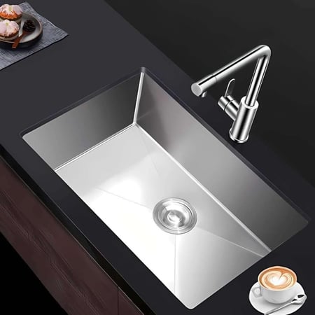 مجلى حوض مطبخ 50x50 مصنوع من الستانلس ستيل ماركة AUSHEN