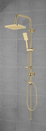 مسطرة دش عمود شاور مربع اللون ذهبي من ZINTH