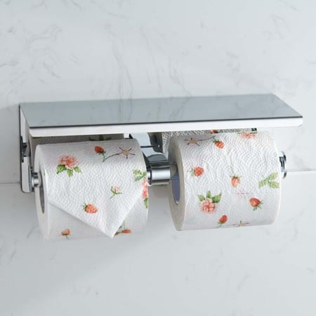 حامل مناديل مزدوج كروم